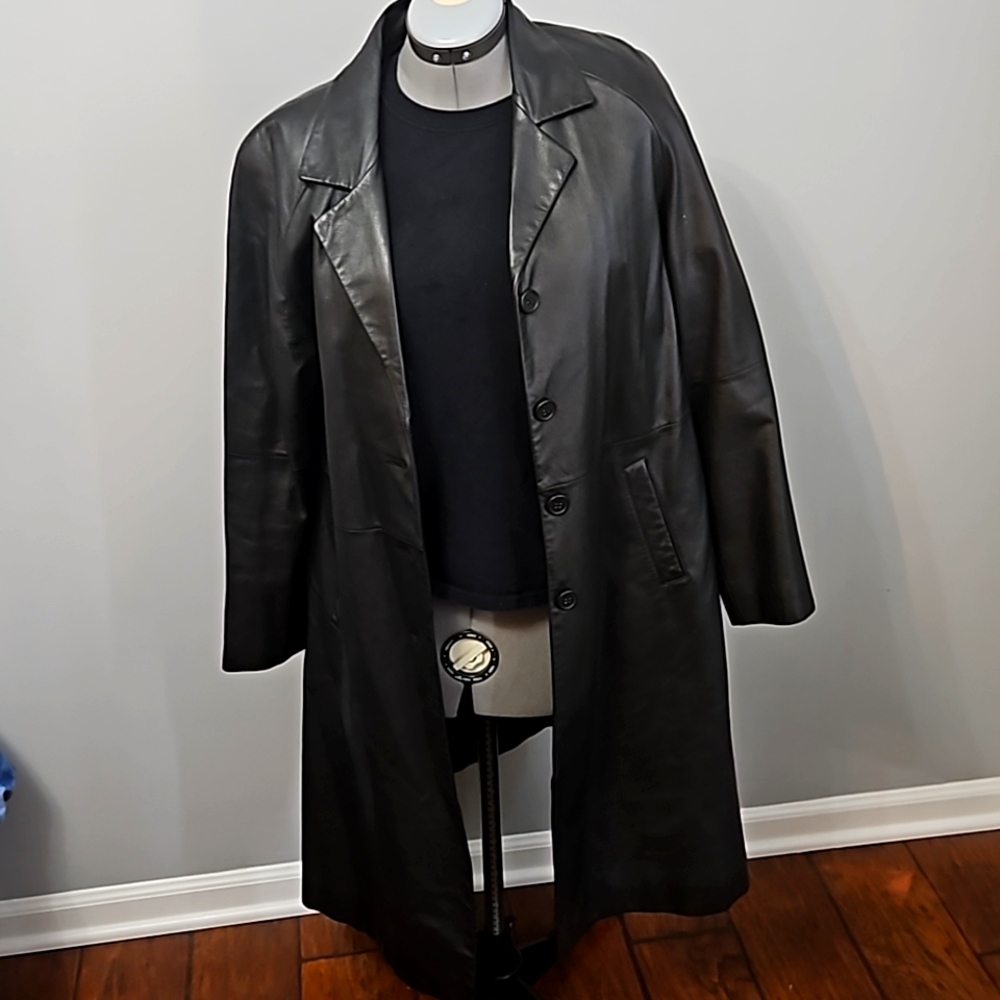 Black Leather Coat